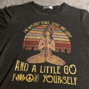 Graphic Shirt - Peace, Love, and Light Design